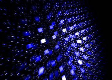 科技隧道插画 光电科技的视觉叙事